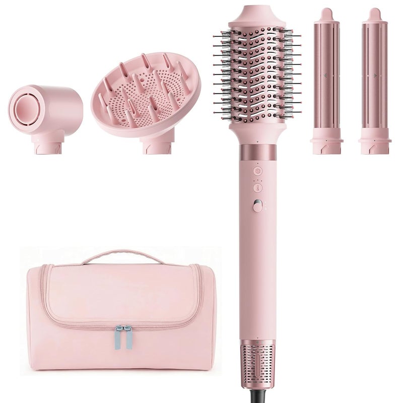 MESCOMB 5 in 1 High-Speed Hot Air Styler - Professional Frizz-Free Hair Dryer Brush, Fast Drying Hair Dryer with Diffuser, No Heat Damage Air Styler Wrap - Curl, Volumize Gift for Women - Image 1